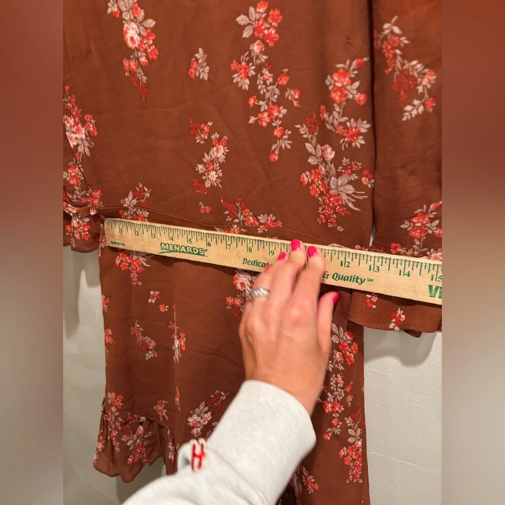 Reformation Brown Floral Mini Dress - Picture 8 of 13